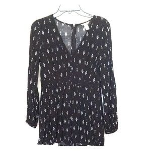 Black/white detailed romper